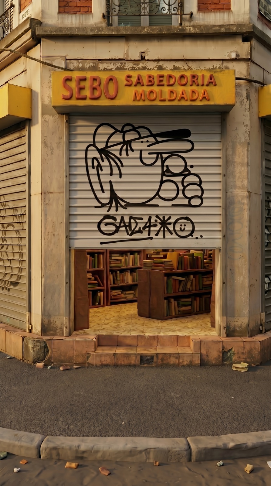 Entrada do Sebo Sabedoria Moldada